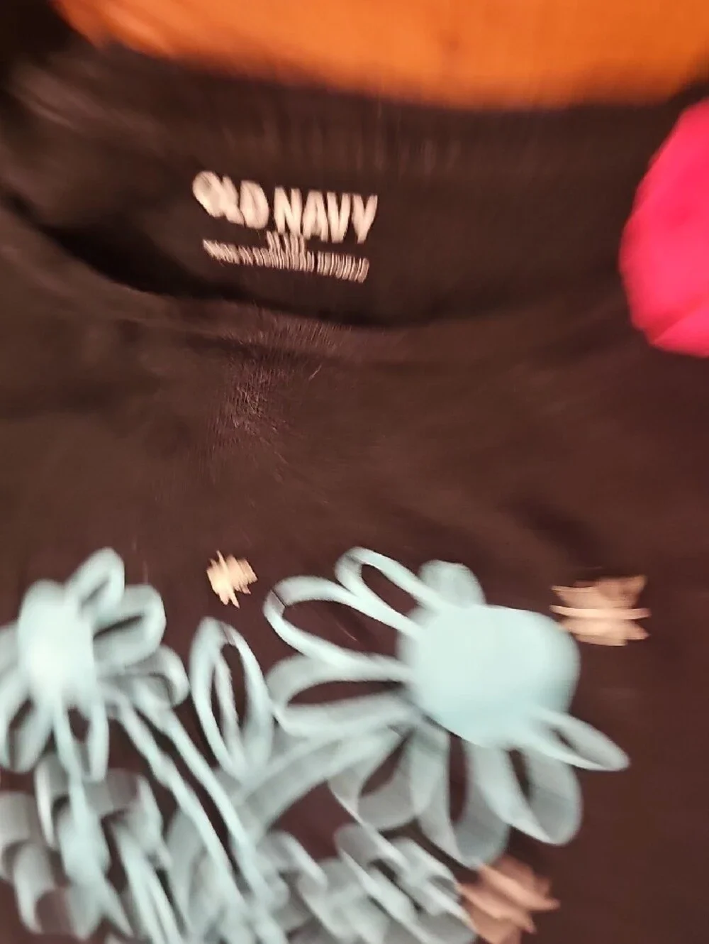 Old Navy Kids Black Graphic Tee, Pink Ruffle Top & Pink Plaid Shorts